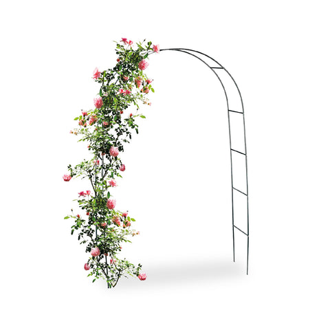 Arco de jardín de hierro para plantas trepadoras, 140x38x240 cm