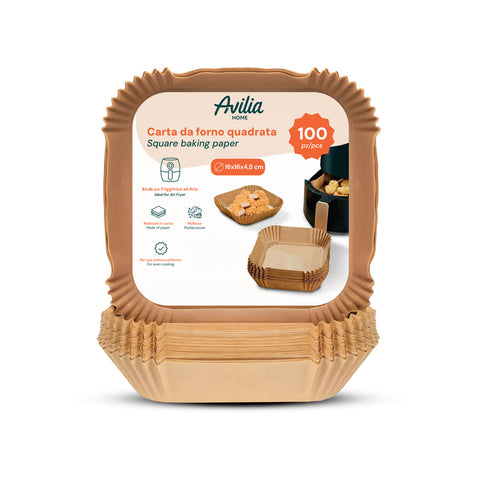 Set de 100 unidades de papel para horno para freidora de aire - impermeable y resistente al calor