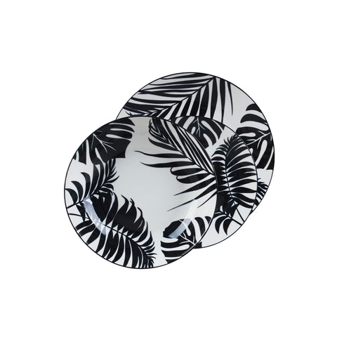 Vajilla de porcelana Spiky blanca de 18 piezas, moderna y de diseño