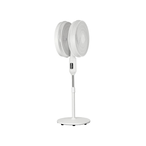 Ventilador de pie de 50 W con doble exposición, altura regulable y pantalla LED