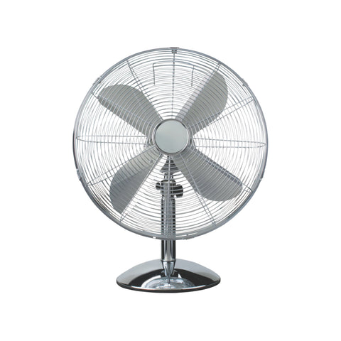 Ventilador de mesa de 4 aspas, 3 velocidades, de metal, 50 W, 40 cm