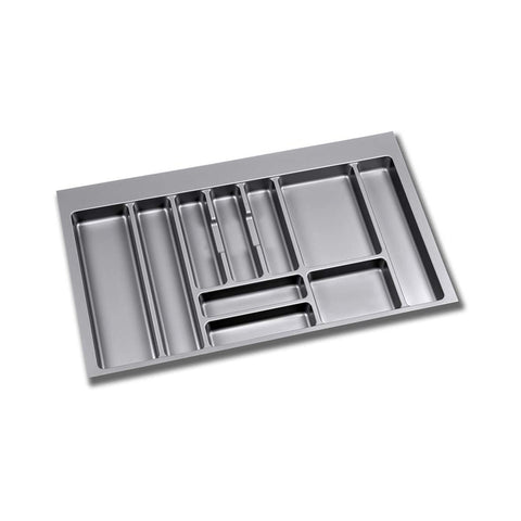 Cubertero ajustable para cajón de plástico 83cm gris