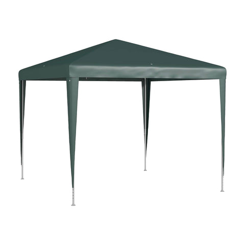 Gazebo plegable de acero con bolsa, 3x3 m, verde