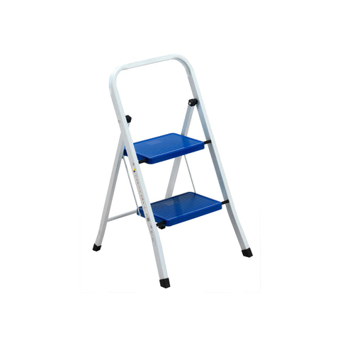 Escalera plegable de 2 peldaños de acero