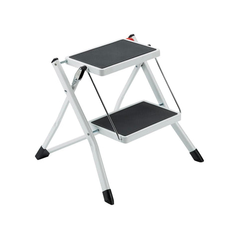 Escalera plegable de 2 peldaños de acero