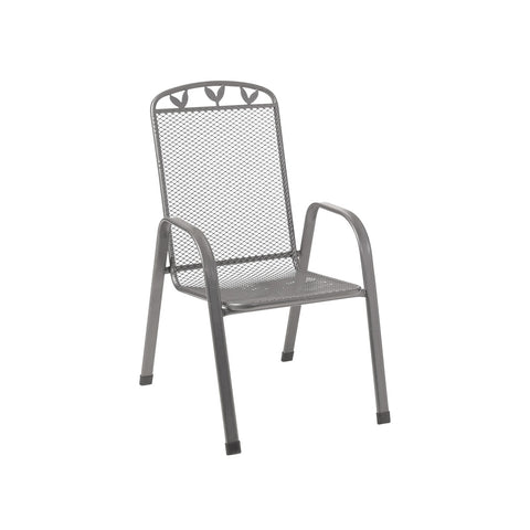 Silla de exterior de metal 56x69x98cm gris
