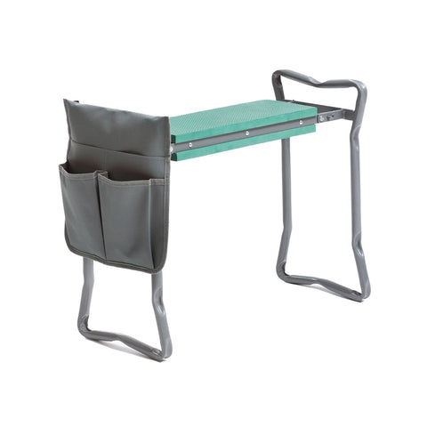 Banco plegable con bolsa para herramientas de jardinería 60x49x27,5cm