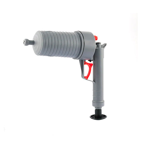 Pistola universal de aire comprimido para desatascar desagües con 4 adaptadores