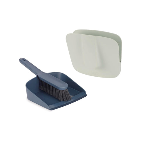 Set de escobilla y recogedor con soporte de pared de plástico