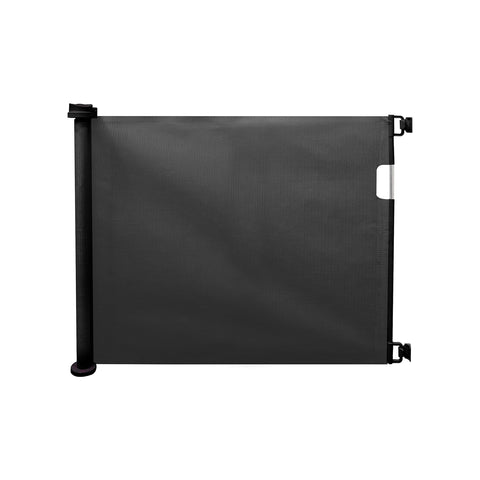 Puerta de seguridad infantil con cortina extensible 130x8x88cm negra
