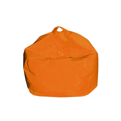 Puf tipo saco de nailon 65x62cm naranja