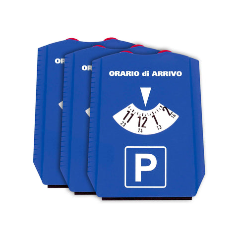 Rascador de hielo 2 en 1 de tres lados con disco horario para coche 12x15,5cm
