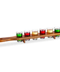 oem porta bicchierini chupitos in legno con 6 shot glass da 40ml 45 cm ean 4029811318032