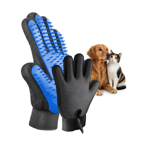 Guante suave para el aseo de perros y gatos con correa ajustable