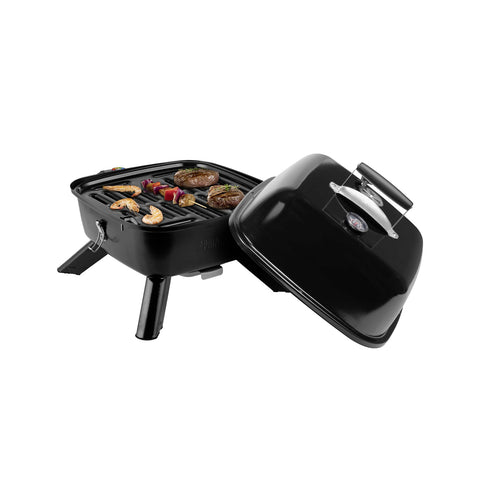 Barbacoa eléctrica portátil 2 en 1 con parrilla extraíble, 2000w