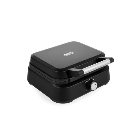 Placa para gofres antiadherente con patas antideslizantes, 1500 W, negra