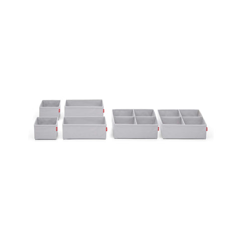 Set de 6 organizadores plegables para ropa interior de cajón, gris