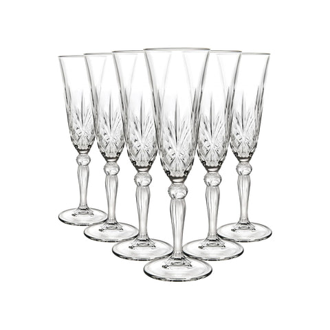 Set de 6 copas flauta de 16cl Melodia Rcr