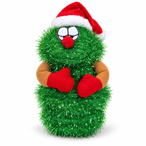 Árbol de Navidad danzante de 32 cm con música y gorro navideño