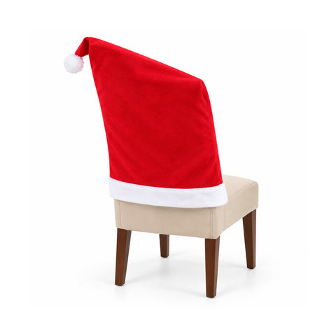 Funda navideña para silla con gorro de Papá Noel, 50x60 cm
