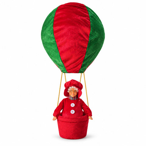 Globo aerostático navideño con Mamá Noel u osito, LED 92 cm