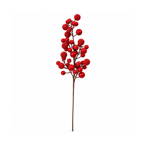 Ramo artificial con bayas en rojo de 65cm o dorado de 60 cm, decoración navideña