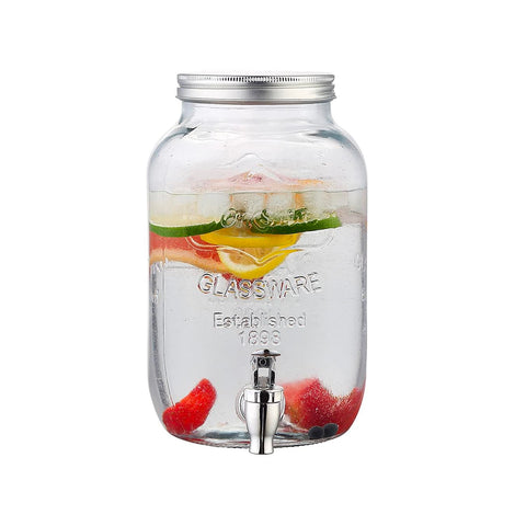 Dispensador de bebidas de vidrio de 4l
