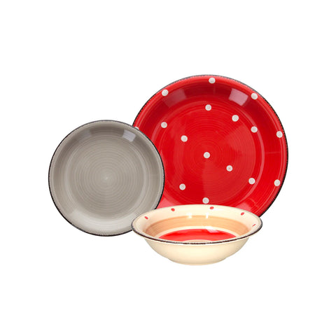 Set de 18 platos de porcelana Louse Hilde