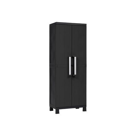 Armario alto de 2 puertas y 4 estantes regulables, 37x65x173cm