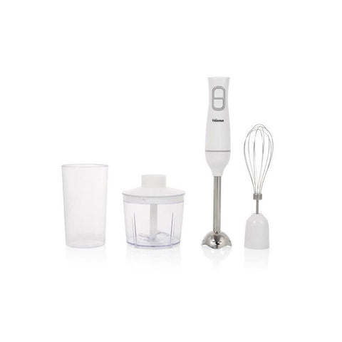Batidora de mano de acero inoxidable, 2 velocidades, 350w, blanca