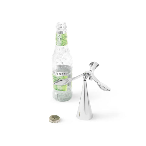 Abridor de botellas vertical de metal