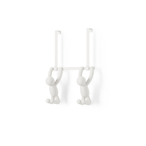 Gancho doble para colocar sobre la puerta Buddy blanco