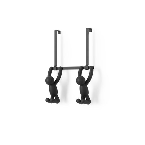 Gancho doble para colocar sobre la puerta Buddy negro