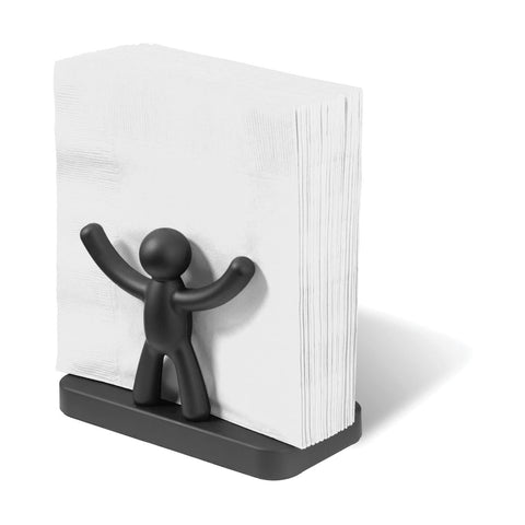 Portaservilletas de cocina Buddy, negro