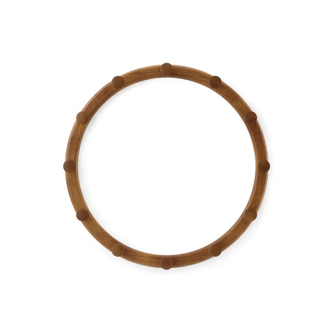 Set de 4 percheros de madera con 3 ganchos modulables de nogal