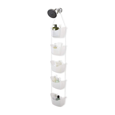 Set de 5 cestas de plástico para ducha