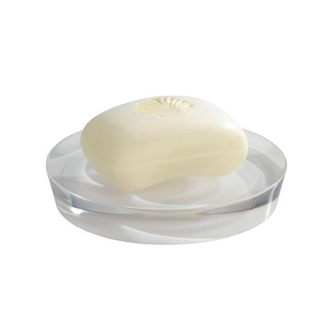 Jabonera Tropic de poliresina blanca