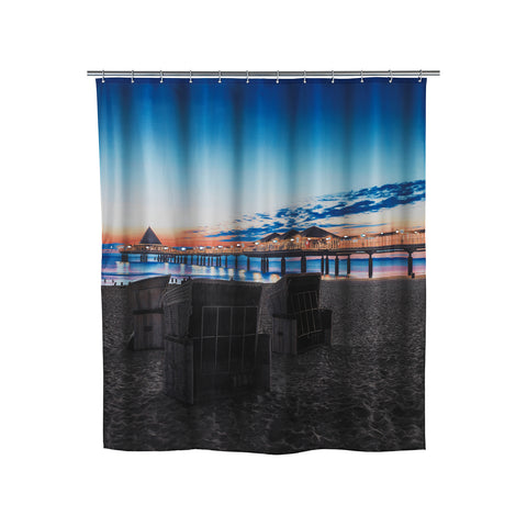 Cortina de ducha con luces LED de 180x200cm
