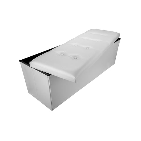 Puf Kergur plegable blanco 110x38x38cm