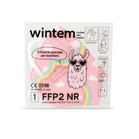 Set de 50 mascarillas FFP2 protectoras para niños, de 5 capas transpirables y filtrantes