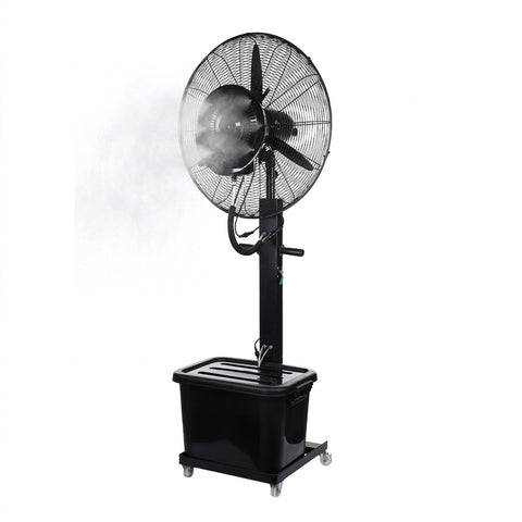 Ventilador nebulizador industrial de 230W con aspas de aluminio de 65 cm - 3 velocidades de oscilación