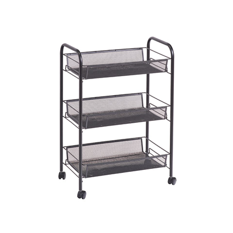 Carrito organizador metálico de 3 estantes