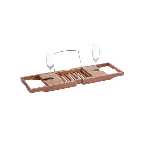 Estante con portavasos para bañera