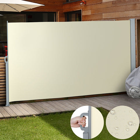 Toldo cortavientos de sombra beige 180x300cm