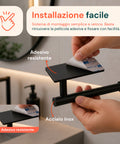 avilia home set 5 accessori bagno adesivi grigio in acciaio inox portata 25kg completo di porta rotolo e ganci per asciugamani ean 8052879012020