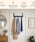 avilia home appendiabiti da porta in alluminio con 12 ganci portata 10kg adatto per porte spesse da 41 45 cm ean 8052879012006