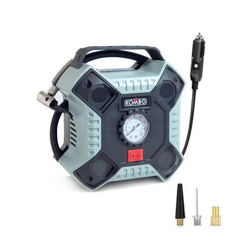 Compresor eléctrico con tubo de 63cm y 3 adaptadores de 12v