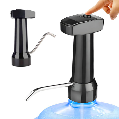 Grifo eléctrico para recipientes, recargable, negro
