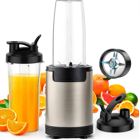 Batidora picadora con 4 cuchillas y recipiente de 800ml/600w dorada
