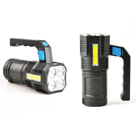 Torcia Camping 4 Led 180lm Con Luce Laterale 150lm Ricaricabile Usb